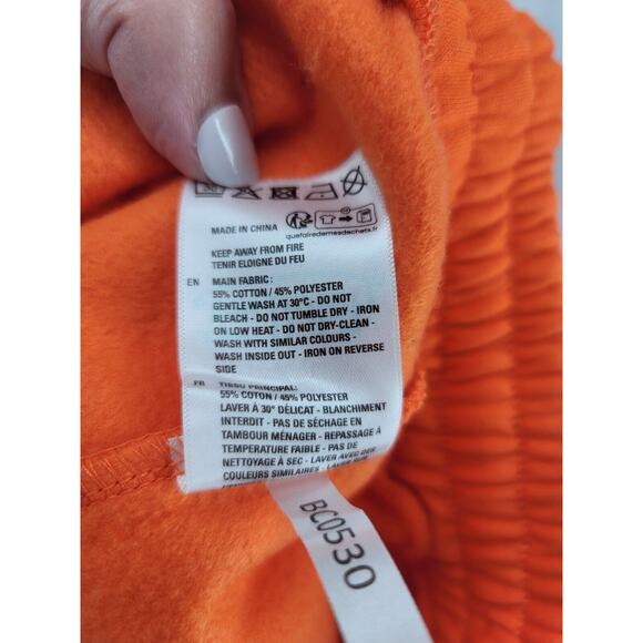 Von Dutch Oval Logo Fleece Jogger Orange Black‎ Streetwear Unisex - Picture 6 of 7